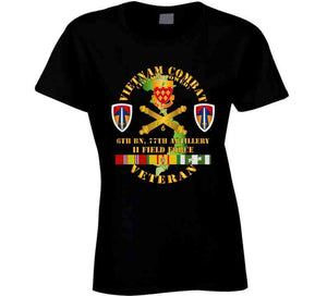 Army - Vietnam Combat Veteran W 6th Bn 77th Artillery Dui - Ii Field Force W Vn Svc Long Sleeve T Shirt