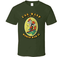 Load image into Gallery viewer, Navy - USS Wasp, (CV-7) World War II with Text - T Shirt, Premium and Hoodie
