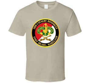 Army - 3rd Cavalry Regiment Dui - Red White - Fort Meade, Maryland T Shirt, Hoodie and Premium