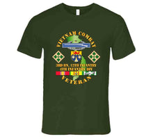 Load image into Gallery viewer, Army - Vietnam Combat Infantry Veteran w 3rd Bn 12th Inf - 4th ID SSI - T-Shirt
