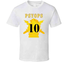 Load image into Gallery viewer, Army - Psyops W Branch Insignia - 10th Battalion Numeral - Line X 300 V1 Classic T Shirt
