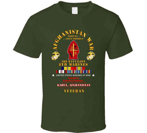 Usmc - Afghanistan War Veteran - 3rd Bn, 8th Marines - Oef - Kabul W Car Afghan Svc X 300 T Shirt