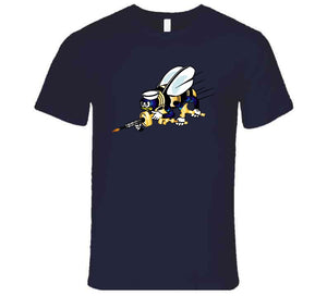 Navy - Seabee - Bee Only  - No Shadow X 300 T Shirt