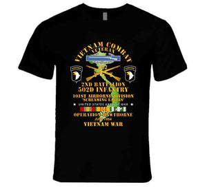 Army - 2nd Bn 502nd Infantry - 101st Abn - Operation Hawthorne W Vn Svc T Shirt