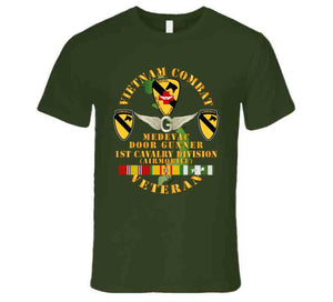 Army - Vietnam Combat Veteran - Medevac - Door Gunner W 1st Cav Div W Vn Svc T Shirt