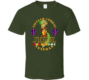 Usmc - Vietnam Combat Vet - 5th Bn, 11th Marines - 1st Marine Div W Vn Svc T Shirt, Hoodie and Premium