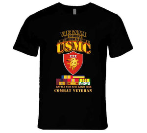 USMC - III Marine Amphibious Force, Khe Sanh 1968, Vietnam Veteran, with Vietnam Service Ribbons (Medals) - T Shirt, Premium and Hoodie