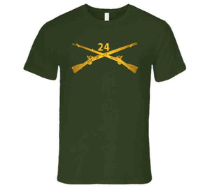 Army - 24th Infantry Regiment Branch Wo Txt T Shirt