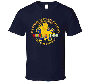 C Troop, 1st-9th Cavalry - Headhunters - Vietnam Vet W 1966-1967 Vn Sv Svc T Shirt