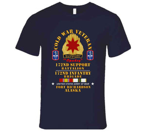 Army - Cold War Vet - 17nd Support Bn, 172nd In Bde - Ft Richardson Ak W Cold Svc X 300 Long Sleeve T Shirt