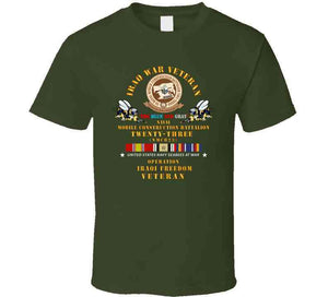 Usn - Iraq War Vet - Nmcb 23  Oif W Iraq Svc X 300 T Shirt