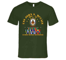 Load image into Gallery viewer, Navy - Destroyer - Uss John S Mccain - Ships Ribbons T Shirt
