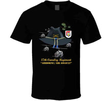Load image into Gallery viewer, Army - 17th Cavalry - Branch - Airborne, Air Assault with Flash and Helicopters - T Shirt, Premium and Hoodie
