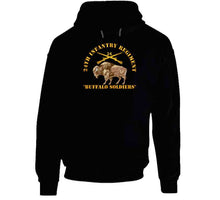 Load image into Gallery viewer, Army - 24th Infantry Regiment - Buffalo Soldiers W 24th Inf Branch Insignia T Shirt
