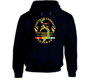 Army - Vietnam Combat Cavalry Veteran, 545th Military Police Company, 1st Cavalry Division with MP Helmet Insignia Hoodie