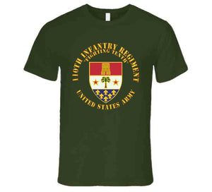 Army - 110th Infantry Regiment - Fighting Tenth - Dui X 300 T Shirt