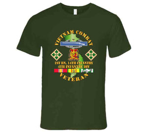 Army - Vietnam Combat Infantry Veteran W 1st Bn 14th Inf - 4th Id Ssi T-shirt