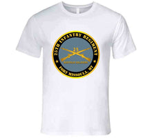 Load image into Gallery viewer, Army - 25th Infantry Regiment - Fort Missoula, Mt - Buffalo Soldiers W Inf Branch V1 T Shirt
