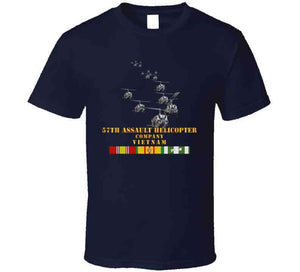 Army - 57th Assault Helicopter Co W Vn Svc X 300 T Shirt