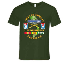Load image into Gallery viewer, Army - Vietnam Combat, Veteran, 11th Infantry Brigade with Shoulder Sleeve Insignia T Shirt, Premium and Hoodie
