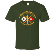 Load image into Gallery viewer, Army - 17th Signal Battalion W Unit Number - Branch - Usa T Shirt
