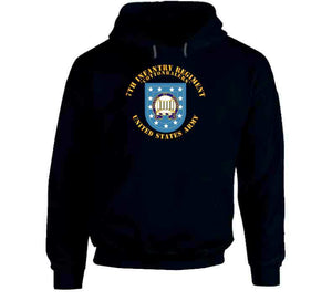 Army - 7th Infantry Regiment, Army Flash, (Cottenbailers) with Distinctive Unit Insignia  - T Shirt, Premium and Hoodie
