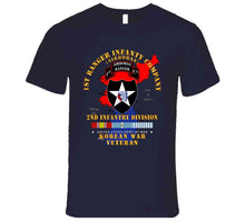 Load image into Gallery viewer, Army - 1st Ranger Inf Company - 2nd Id W Map W Korea Svc X 300 T Shirt
