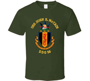 Navy - Uss John S. Mccain (ddg-56) Wo Bakgrd T Shirt