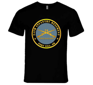 Indoor Wall Tapestries - Army - 24th Infantry Regiment - Fort Sill, Ok - Buffalo Soldiers W Inf Branch Long Sleeve T Shirt