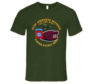 Army - 82nd Airborne Div - Beret - Mass Tac - Maroon  - 82nd Avn Regt T Shirt