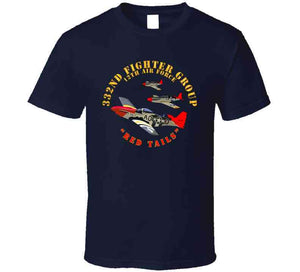 Army - Aac - 332nd Fighter Group - 12th Af - Red Tails T Shirt