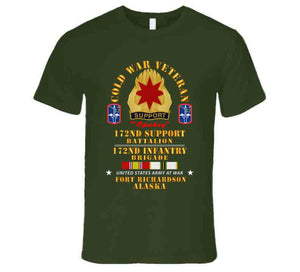 Army - Cold War Vet - 17nd Support Bn, 172nd In Bde - Ft Richardson Ak W Cold Svc X 300 Long Sleeve T Shirt