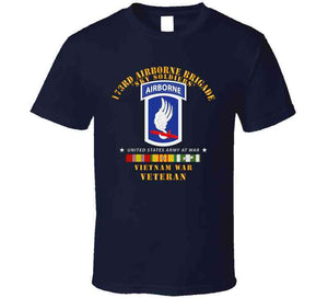 Army - 173rd Airborne Bde - Sky Soldiers - Vietnam War Vet  - Short V T Shirt