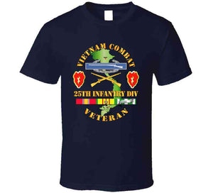 Army - Vietnam Combat Infantry Veteran W 25th Inf Div Ssi V1 T-shirt