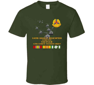 Army - 240th Assault Helicopter Co W 12th Cab W Vn Svc T Shirt