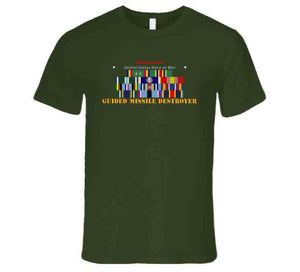 Navy - Destroyer - Uss John S Mccain - Ships Ribbons Only T Shirt