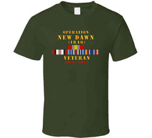 Load image into Gallery viewer, Operation New Dawn Service Ribbon Bar W Gwt - Iraq (2010 - 2011) X 300 T Shirt
