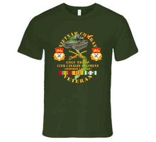 Load image into Gallery viewer, Army - Vietnam Combat Veteran W  15th Cavalry Regiment - Armored Cav W Vn Svc T Shirt
