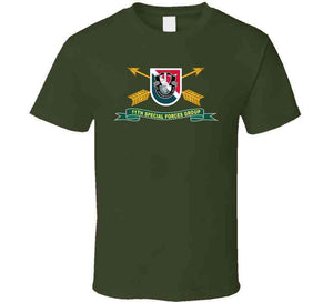 Army - 11th Special Forces Group - Flash W Br - Ribbon X 300 T Shirt