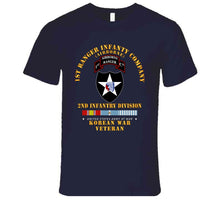 Load image into Gallery viewer, Army - 1st Ranger Inf Company - 2nd Id W Korea Svc X 300 T Shirt
