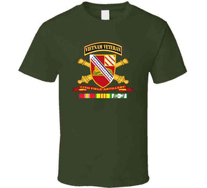 Army - 17th Field Artillery W Br - Ribbon Vn Svc Vet Tab Long Sleeve T Shirt