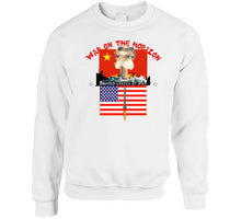 Load image into Gallery viewer, Govt - War On The Horizon - China Flag - Us Flag W Missile Firing - Atomic Blast X300 T Shirt
