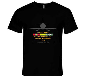 Navy - A-4 Skyhawk, United States Navy Attack Squadron, (VA-76) with Vietnam War Service Ribbons - T Shirt, Long Sleeve, Premium and Hoodie