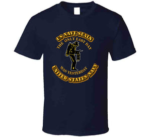 Navy - SOF - The Only Easy Day T Shirt