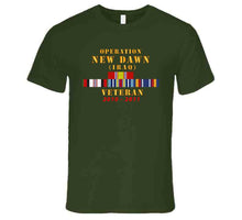 Load image into Gallery viewer, Operation New Dawn Service Ribbon Bar W Gwt - Iraq (2010 - 2011) X 300 T Shirt
