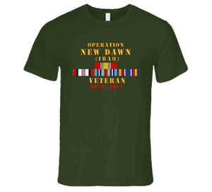 Operation New Dawn Service Ribbon Bar W Gwt - Iraq (2010 - 2011) X 300 T Shirt