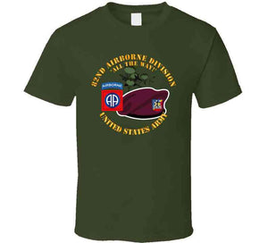 Army - 82nd Airborne Div - Beret - Mass Tac - Maroon  - 82nd Avn Regt T Shirt