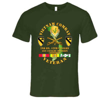 Load image into Gallery viewer, Army - Vietnam Combat Cavalry Veteran, with 2nd Battalion, 12th Cavalry, 1st Cavalry Division, Distinctive Unit Insignia - T Shirt, Hoodie, and Premium
