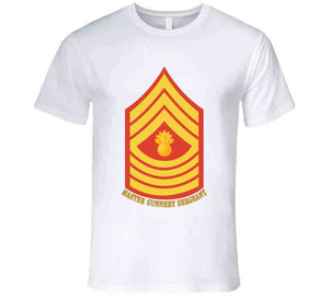 Usmc - Enlisted Insignia - E9 - Master Gunnery Sergeant (mgysgt) - Dress Blue - Bottom Txt T X 300 T Shirt