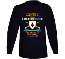 Load image into Gallery viewer, Army - 26th Infantry Regiment - Dui W Br - Ribbon - Top - 1st Bn W Bosnia - Kosovo Svc  X 300 T Shirt

